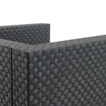 Conjunto de jardín Diva Tropea 2 sillones + 1 sofá 3P + mesa de centro antracita