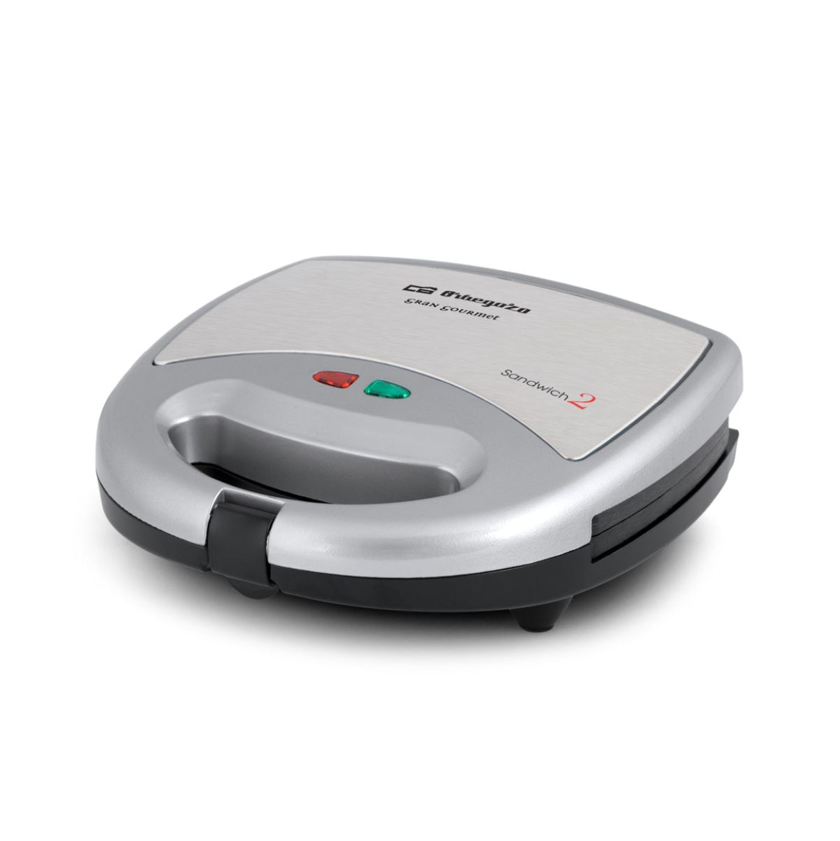 Sandwichera Orbegozo SW6000 800W 2 raciones inox fondo blanco