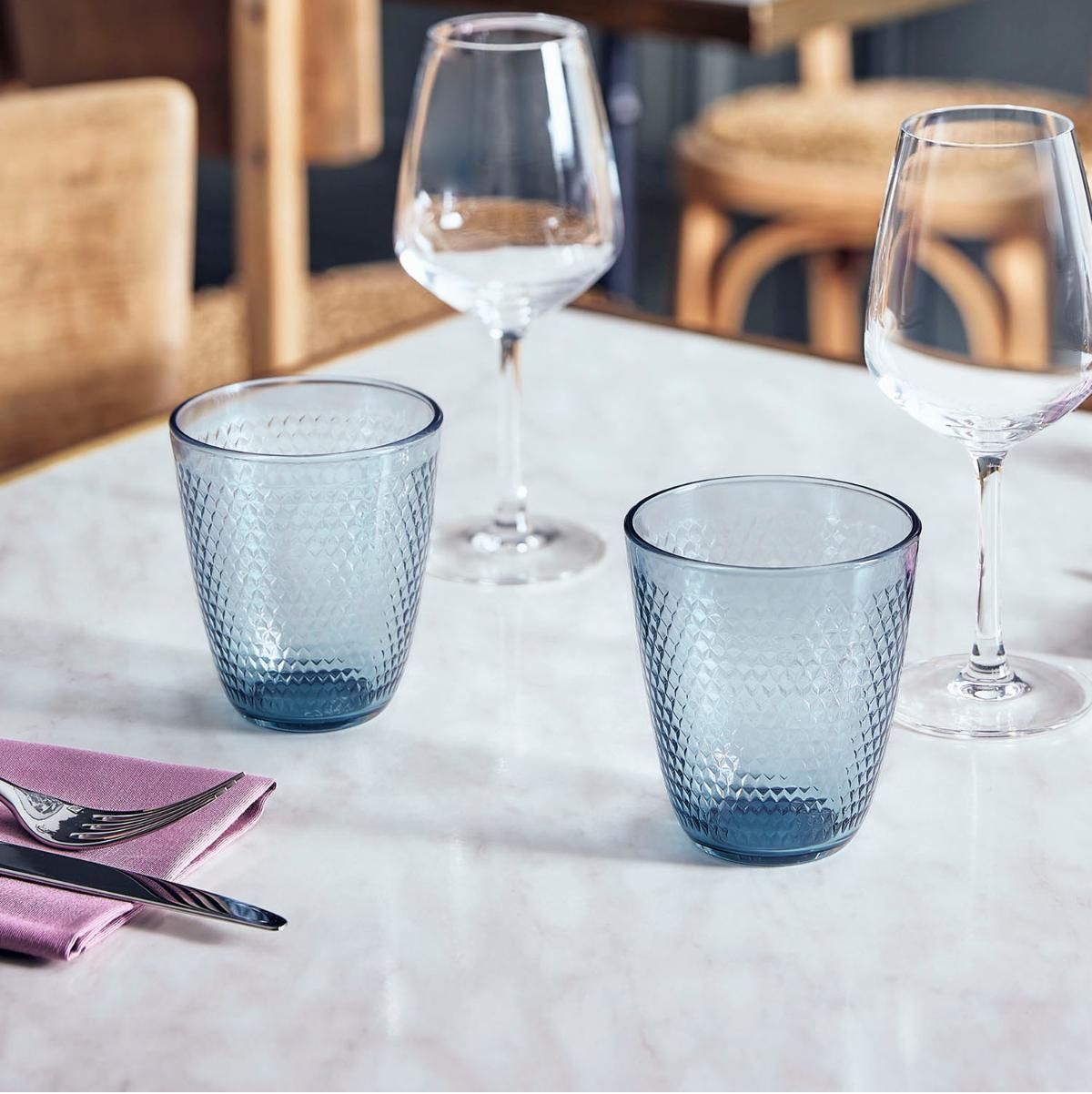 Arcoroc PAMPILLE ROSA - Lot De 6 Verres Hauts En Verre 31 Cl - Fabriqué En France