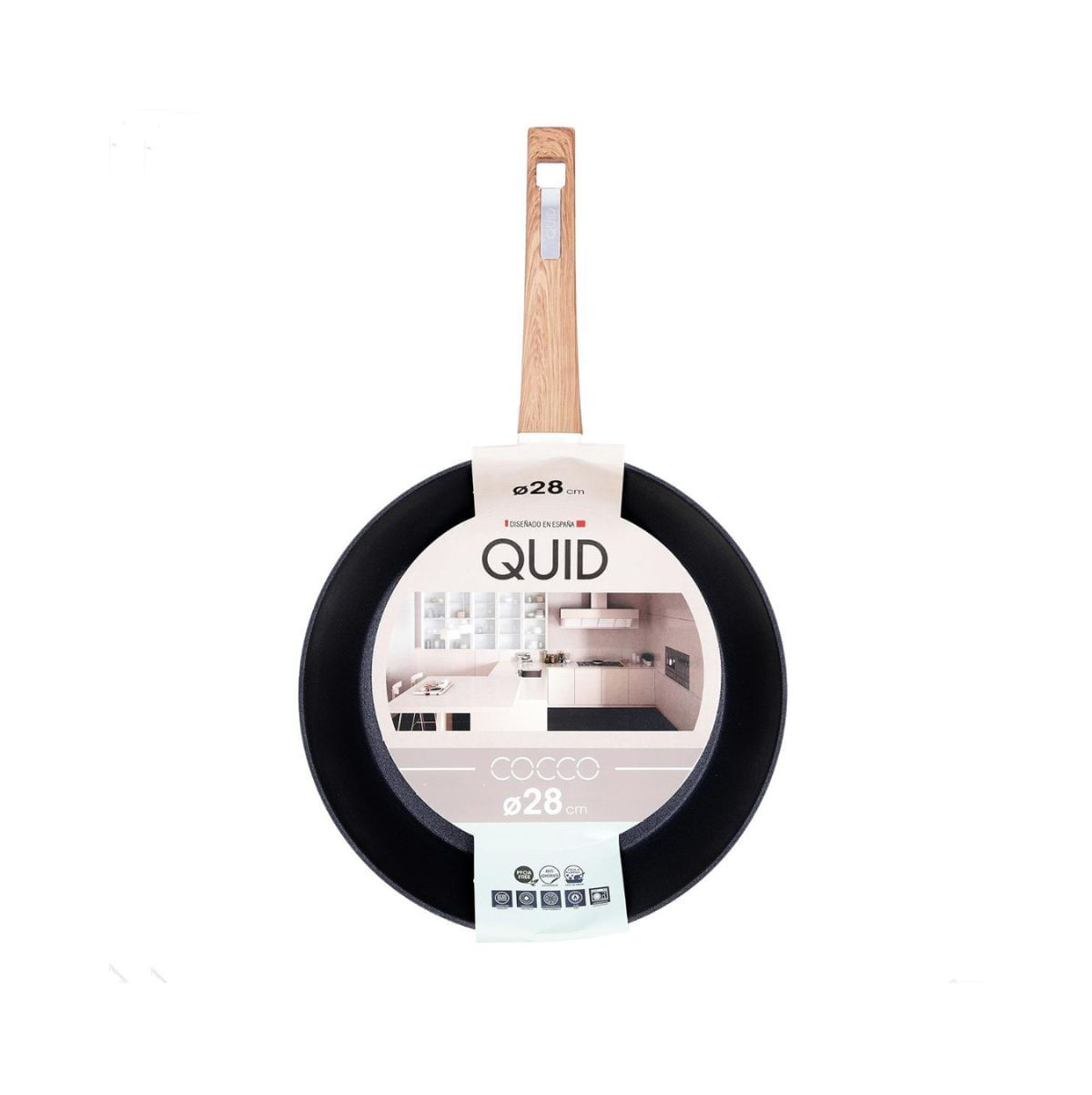 Sartén Cocco Quid aluminio forjado blanco/natural pack
