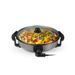 Sartén eléctrica Tristar PZ-2964 1500W con tapa de cristal negro Ø40 cm