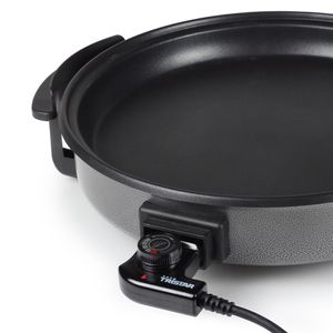 Sartén eléctrica Tristar PZ-2964 1500W con tapa de cristal negro Ø40 cm