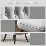 Butaca Kentia Homcom con cojín gris 77x52,5x69 cm
