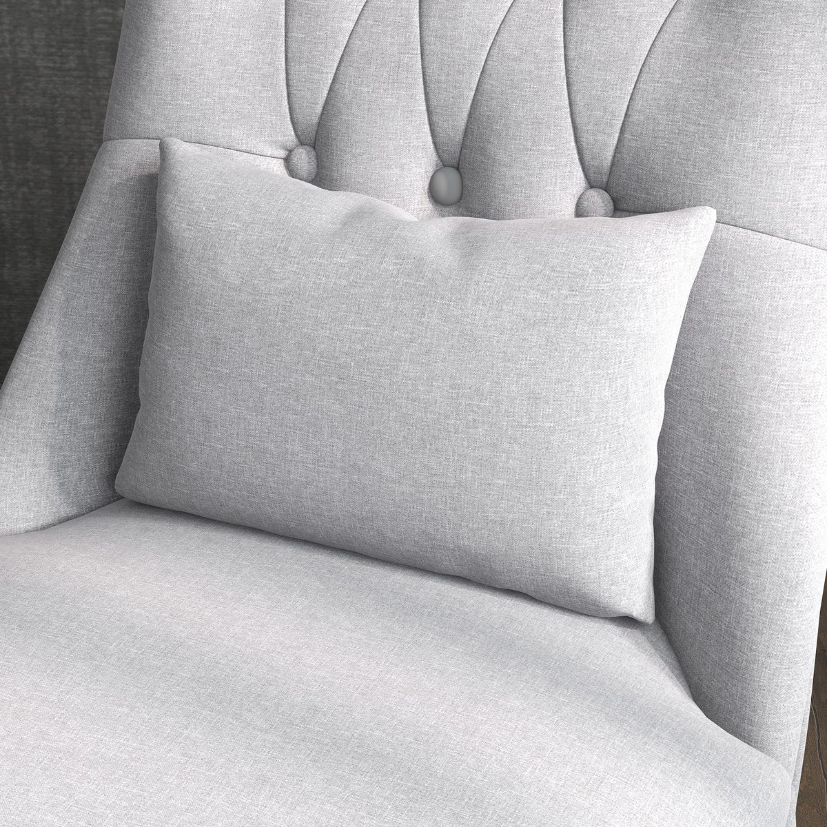Butaca Kentia Homcom con cojín gris 77x52,5x69 cm cojin