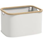 Cesto para la colada Lore 36L con asas blanco 26,5x44,3x33,3 cm  fondo blanco