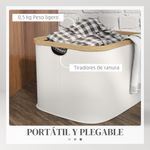 Cesto para la colada Lore 36L con asas blanco 26,5x44,3x33,3 cm