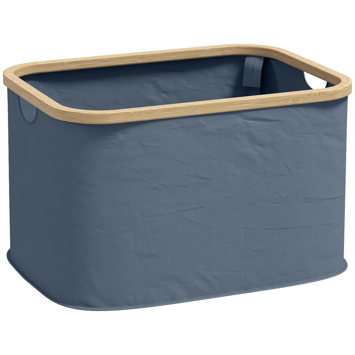 Cesto para la colada Lore 36L con asas azul 26,5x44,3x33,3 cm  fondo blanco