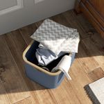 Cesto para la colada Lore 36L con asas azul 26,5x44,3x33,3 cm  detalle
