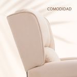 Sillón de masaje Madreselva Homcom reclinable con mando a distancia crema 101x78x83-153 cm