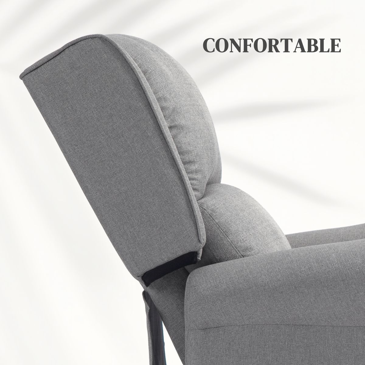 Sillón relax Petite Homcom reclinable gris 102x77x88 cm reposacabezas