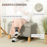 Baúl de almacenaje Bonnie Homcom 33L tapa abatible gris 40x60x38 cm