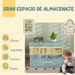 Estantería infantil Cilantro Aiyaplay compartimento + 2 cajones +3A blanco 45x80x30 cm web