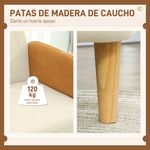 Butaca Club Homcom con reposabrazos beige 82x72x87 cm