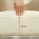 Butaca Club Homcom con reposabrazos beige 82x72x87 cm