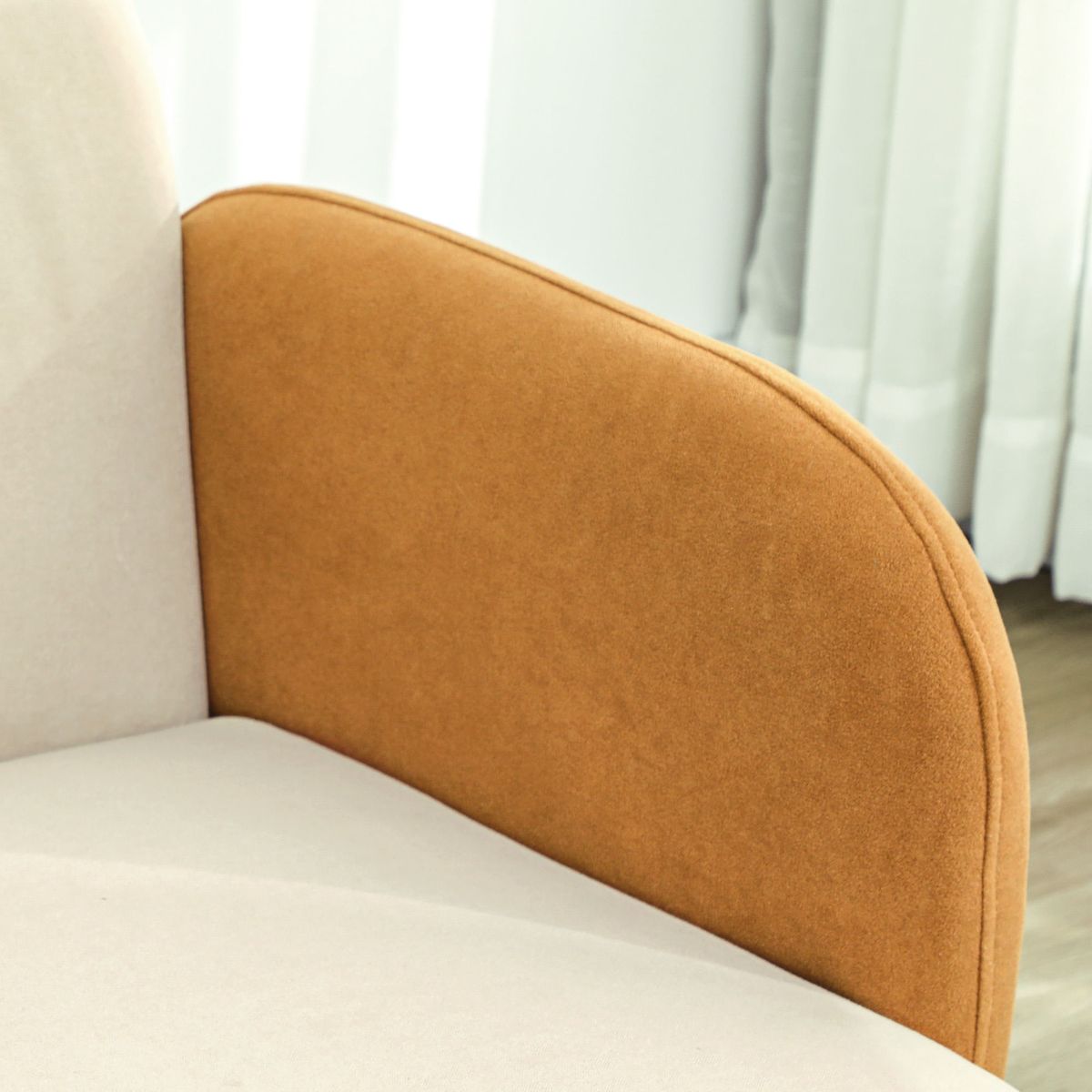 Butaca Club Homcom con reposabrazos beige 82x72x87 cm