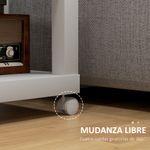 Mesa auxiliar Azucena Homcom con ruedas blanco/natural 40x40 cm