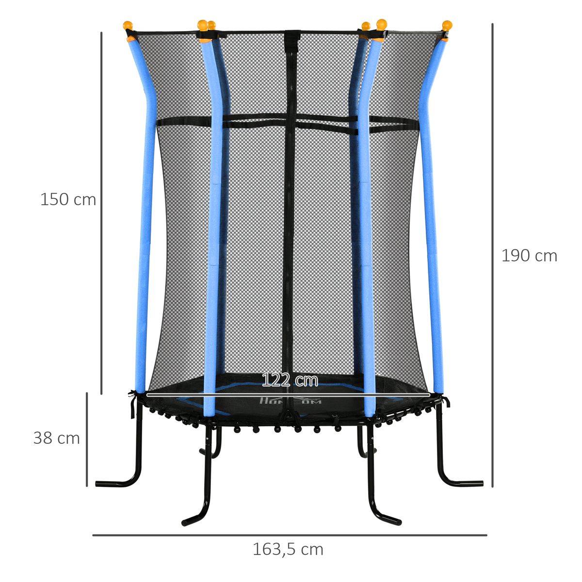 Cama-elastica-Garden-Homcom-red-de-seguridad---postes-acolchados-azul-190xØ1635-