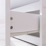 Cómoda Bromelia Homcom 4 cajones blanco brillo 80x55x33 cm detalle