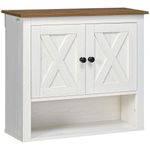 Armario auxiliar Herkimer Kleankin armario + 1 compartimento blanco 52,5x60x19,5 cm fondo blanco