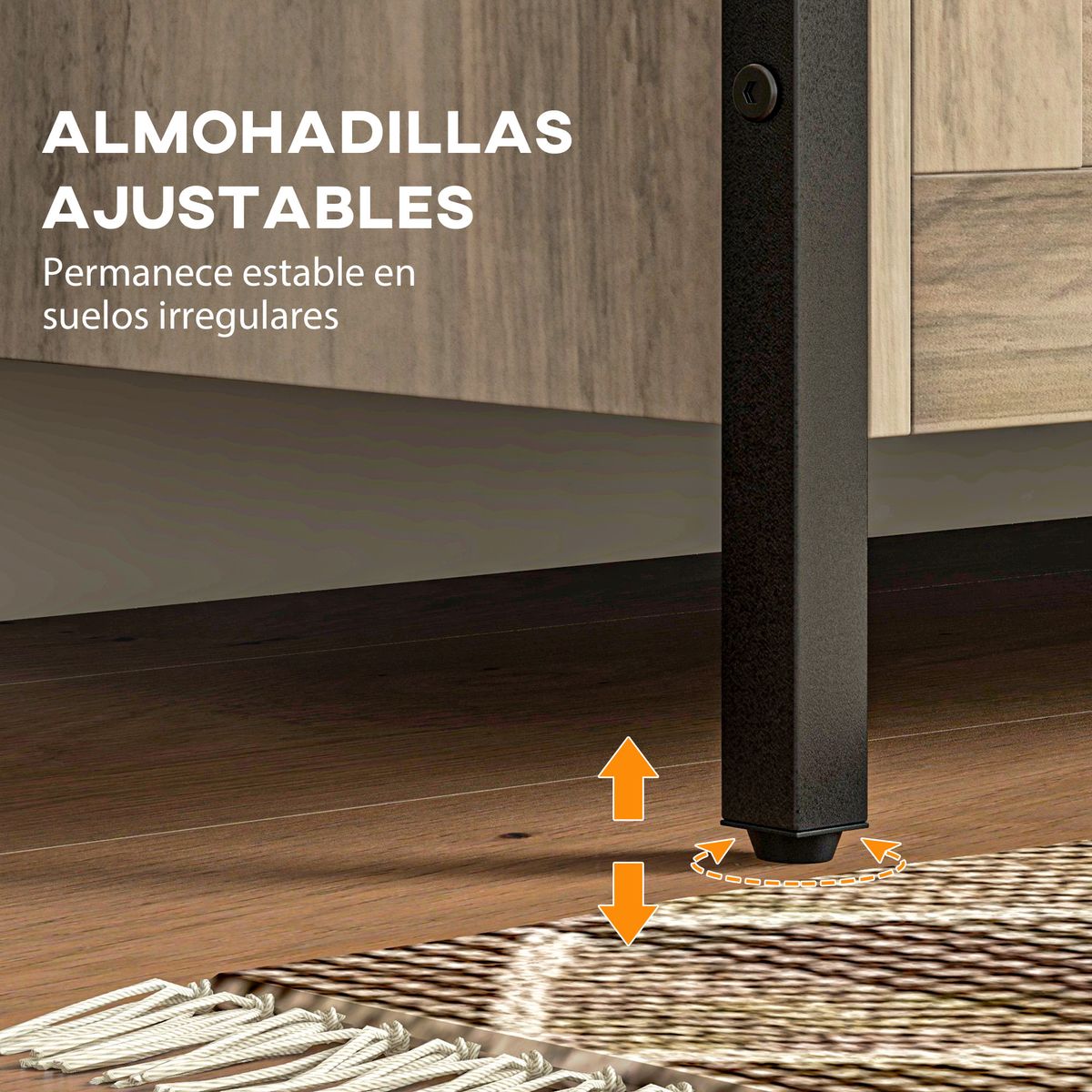 Baúl de almacenaje Brady Homcom 95L gris 49x80x40 cm