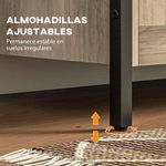 Baúl de almacenaje Brady Homcom 95L gris 49x80x40 cm