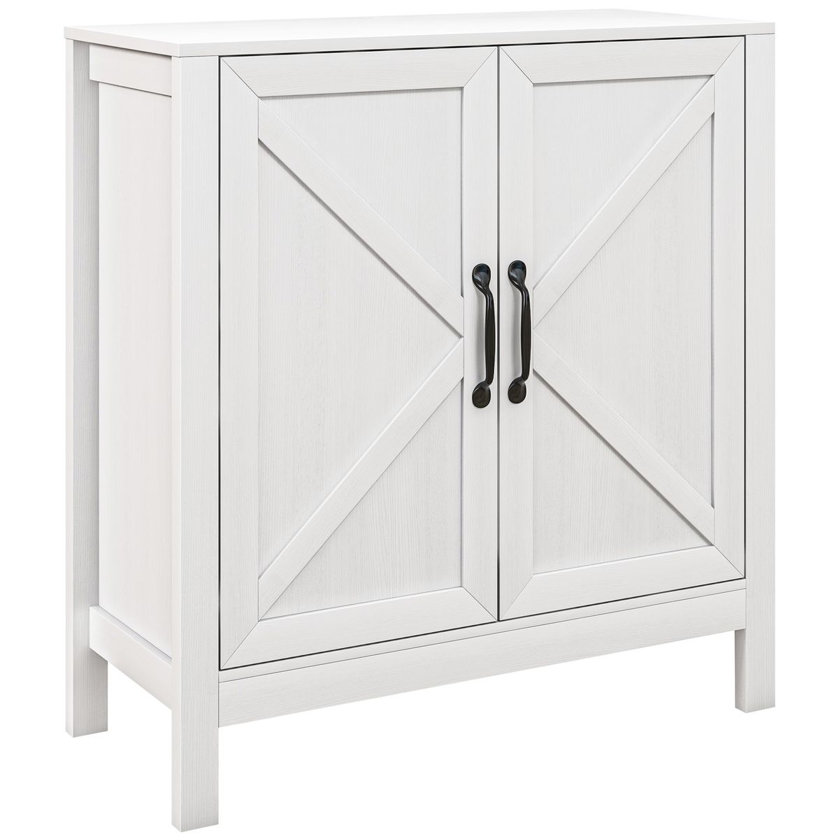 Aparador Jimena Homcom 2 puertas + 1 estante ajustable blanco 85x80x35 cm