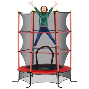 Cama elástica Sky Homcom puerta con cremallera + bordes acolchados Ø163x190 cm