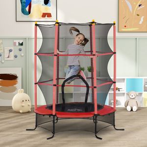 Cama elástica Sky Homcom puerta con cremallera + bordes acolchados Ø163x190 cm