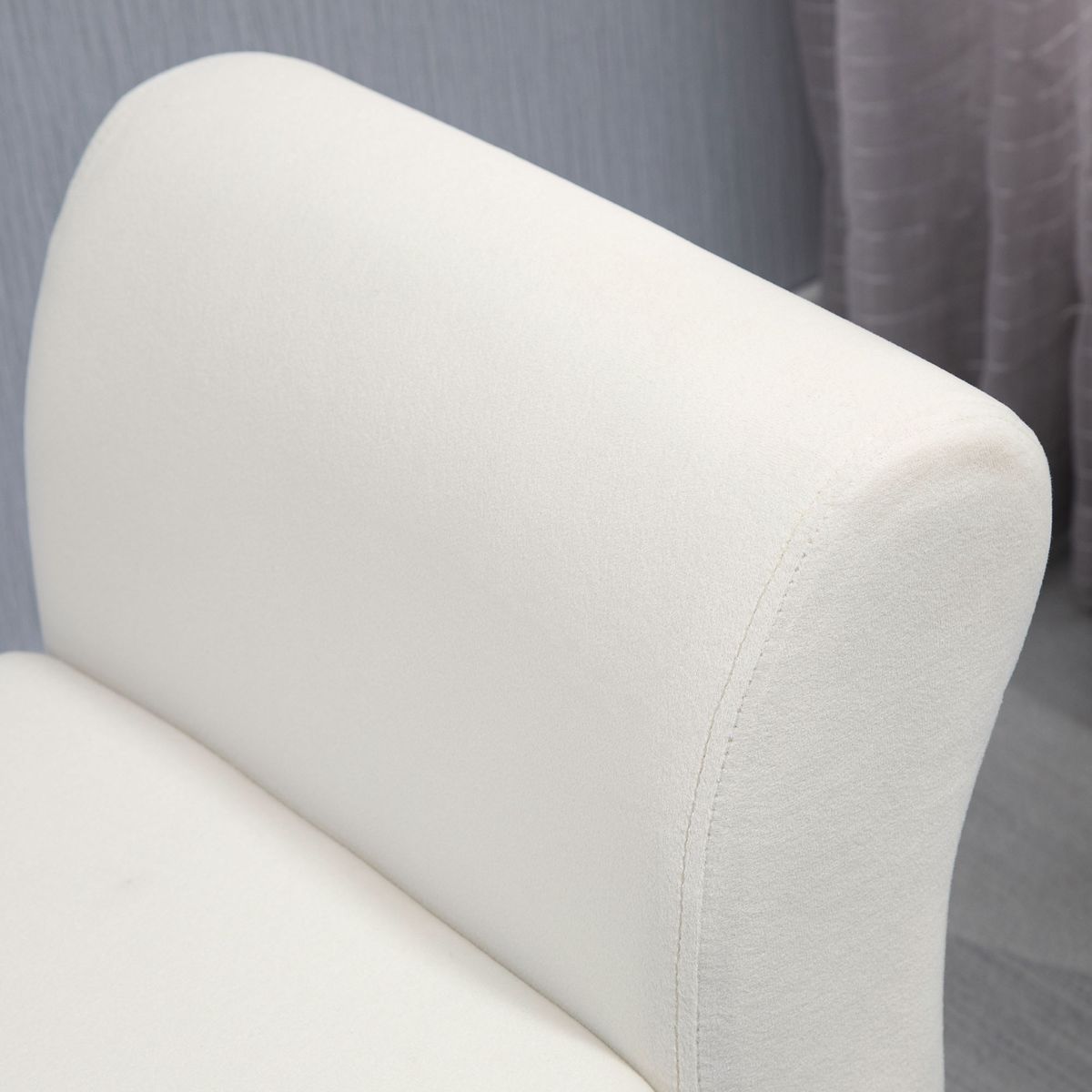 Banco de almacenaje Unakita Homcom con tapa abatible crema 65x111,5x41 cm detalle