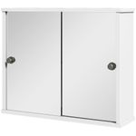 Armario de baño Purpurita Kleankin con espejo blanco brillo 45x55x15 cm fodno blanco
