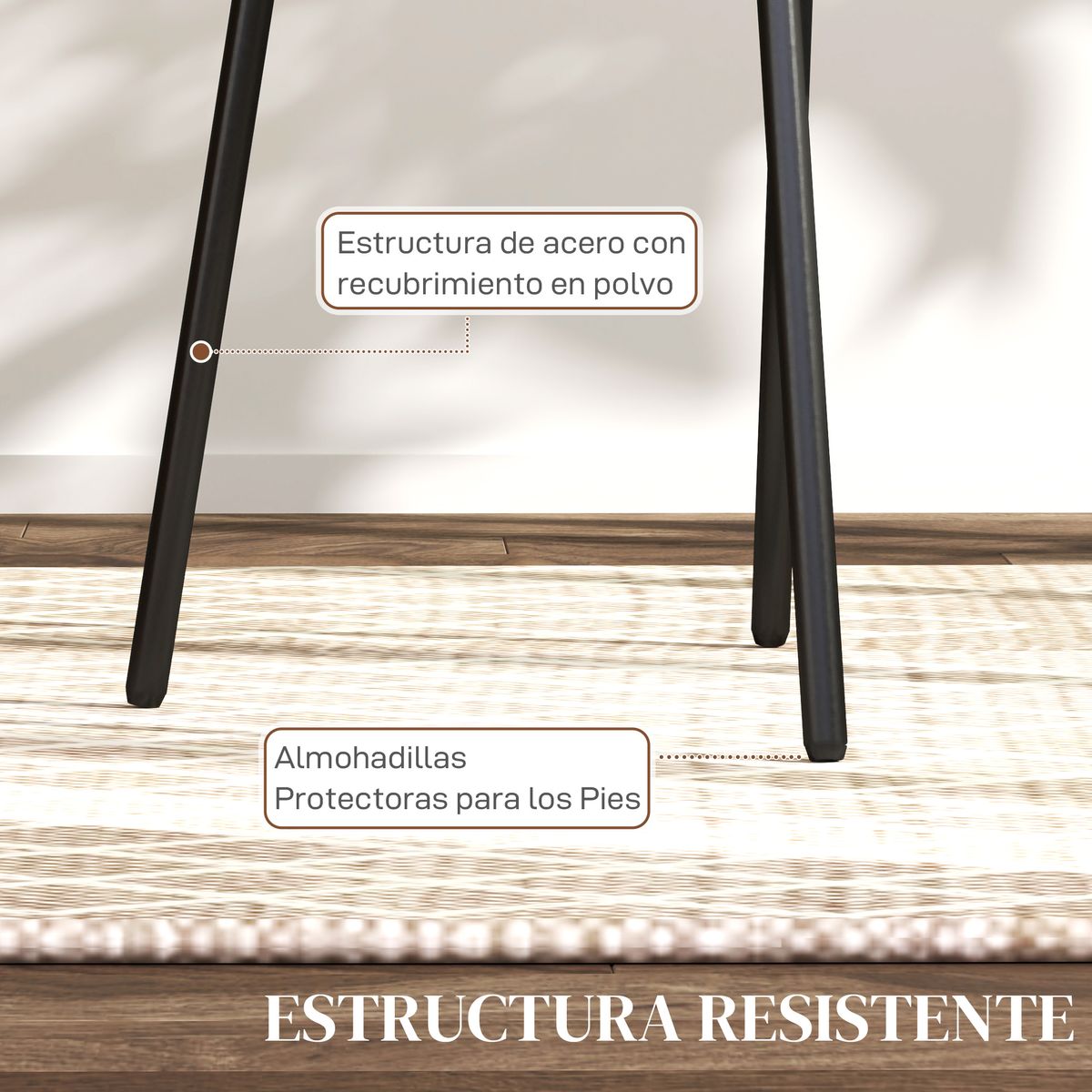 Pack de 2 sillas Platy Homcom respaldo ratán verde oscuro/negro 87x44x54 cm