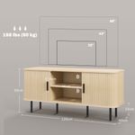 Mueble de TV Calamita Homcom 2 puertas + 2 compartimentos roble 55x120x40 cm web