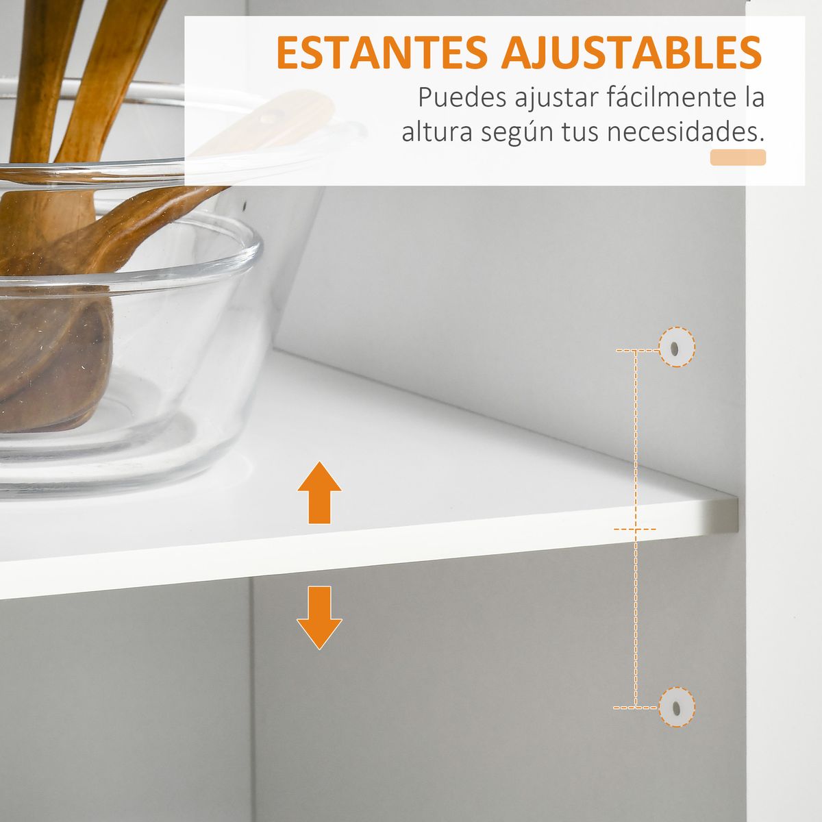 Mueble auxiliar Hibisco Homcom 2 cajones + armario + barra con ruedas blanco 91x104x46 cm estantes