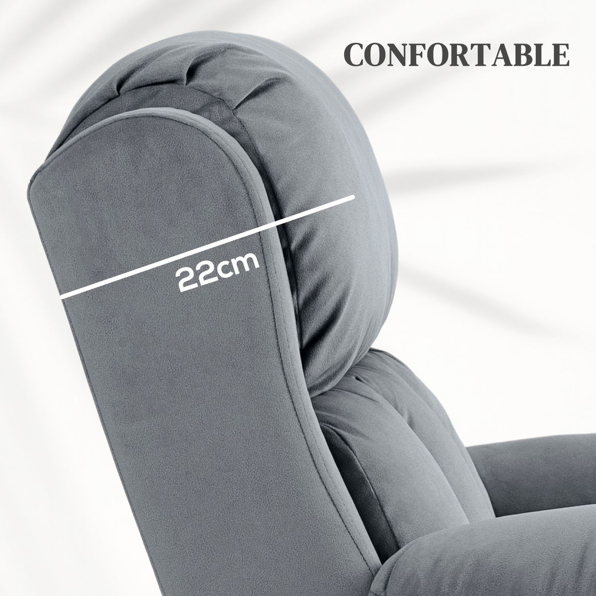 Sillón relax Leire Homcom eleva personas + masajeador + calefacción lumbar gris  103x90x95 cm