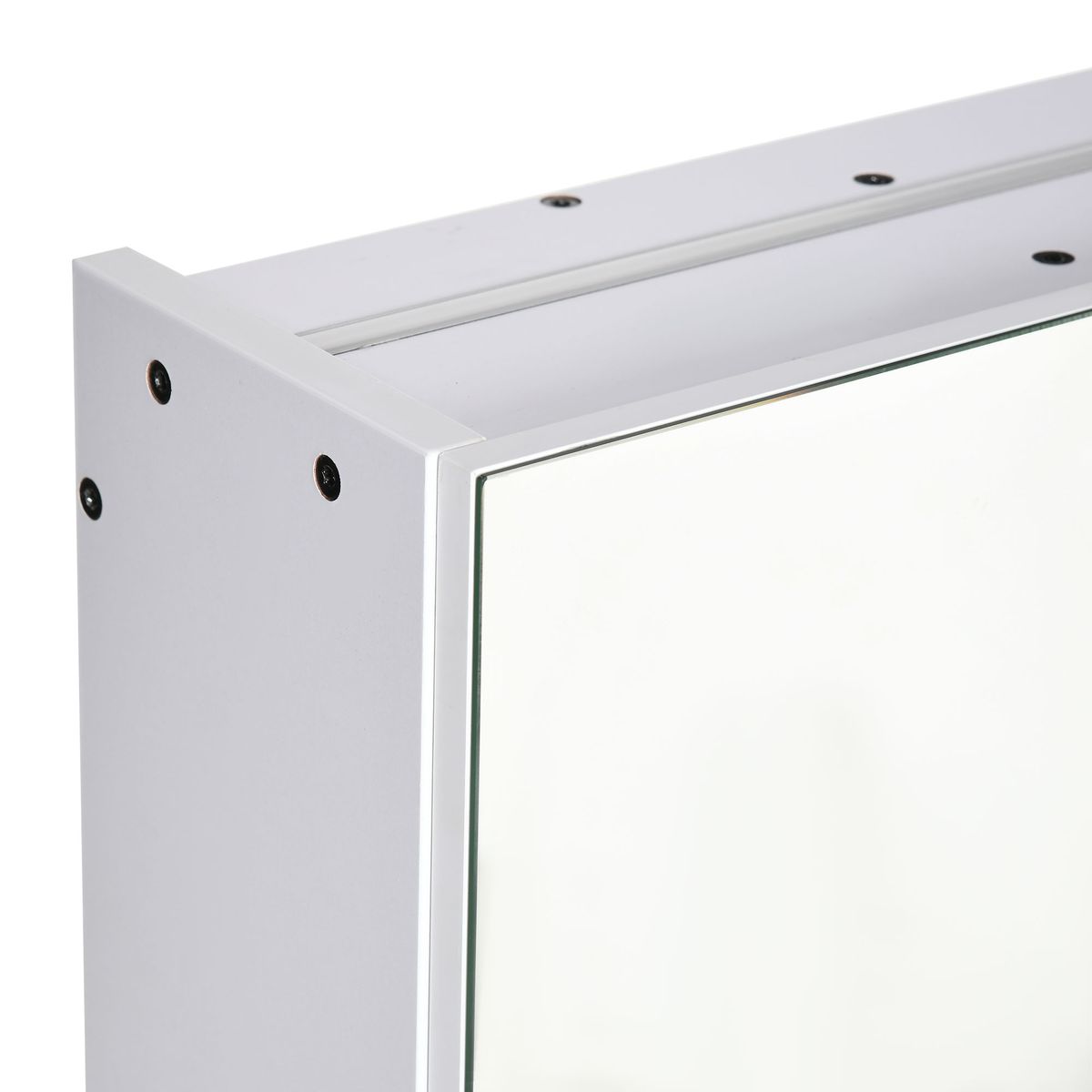 Armario de baño Chakra Kleankin con luz LED blanco 75x90x15 cm detalle