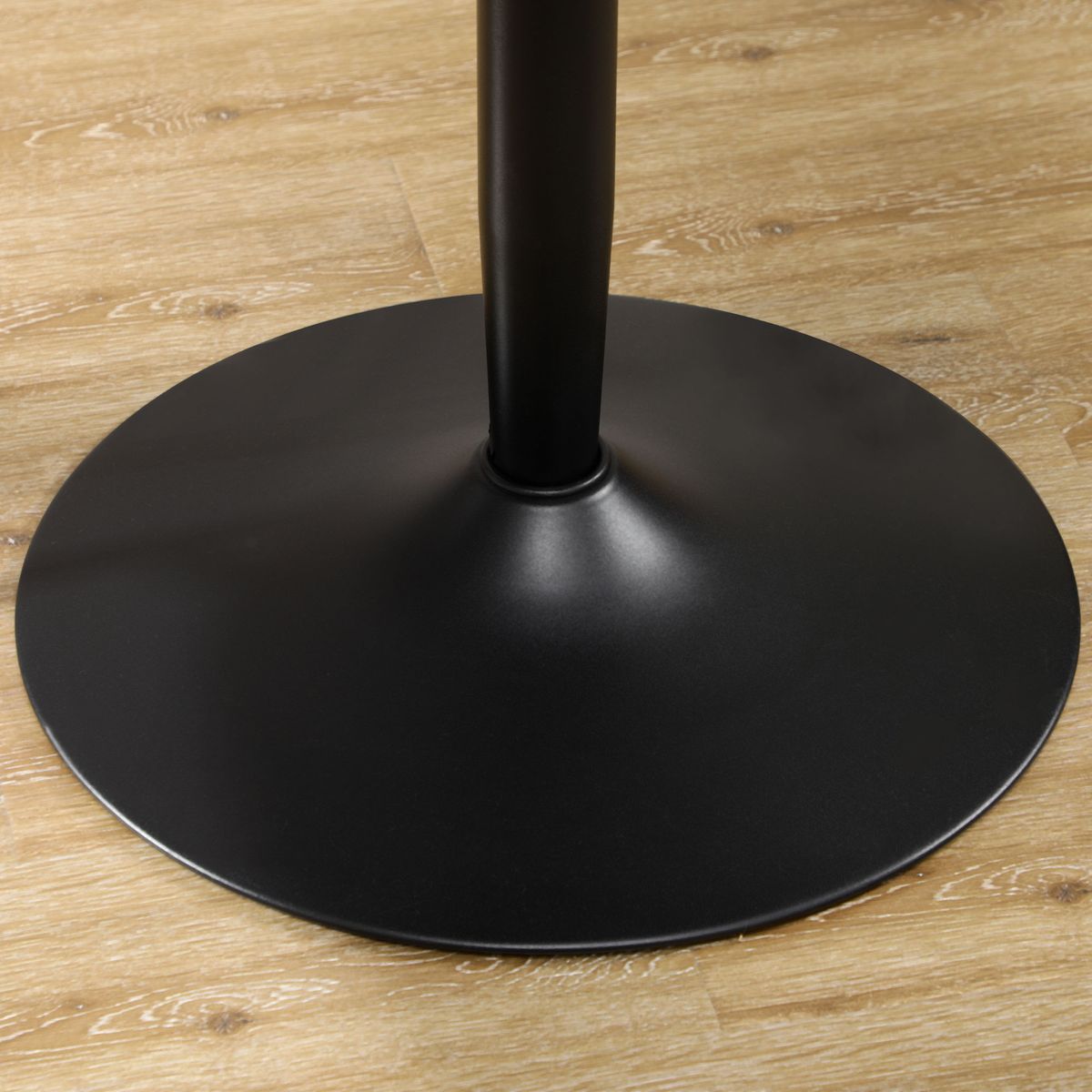 Mesa redonda Shungit Homcom 2 personas negro Ø70x75 cm base