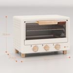 Horno de sobremesa Candy Homcom 1400w 16L 3 modos crema 28,8x39x27,5 cm