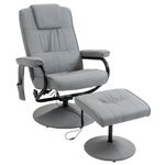 Sillón de masaje Valentín Homcom reclinable 10 puntos de masaje gris 102x77x88 cm