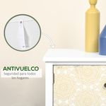 Cómoda Hortensia Homcom 2 cajones + 3 armarios blanco 80x68x34 cm