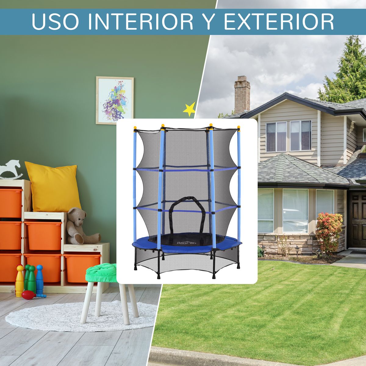 Cama-elastica-Jump-Homcom-entrada-con-cremallera-y-red-de-seguridad-azul-Ø140x190-cm