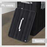 Cesto para ropa sucia Kunzita Homcom plegable con asas negro 60x40x30 cm tapa