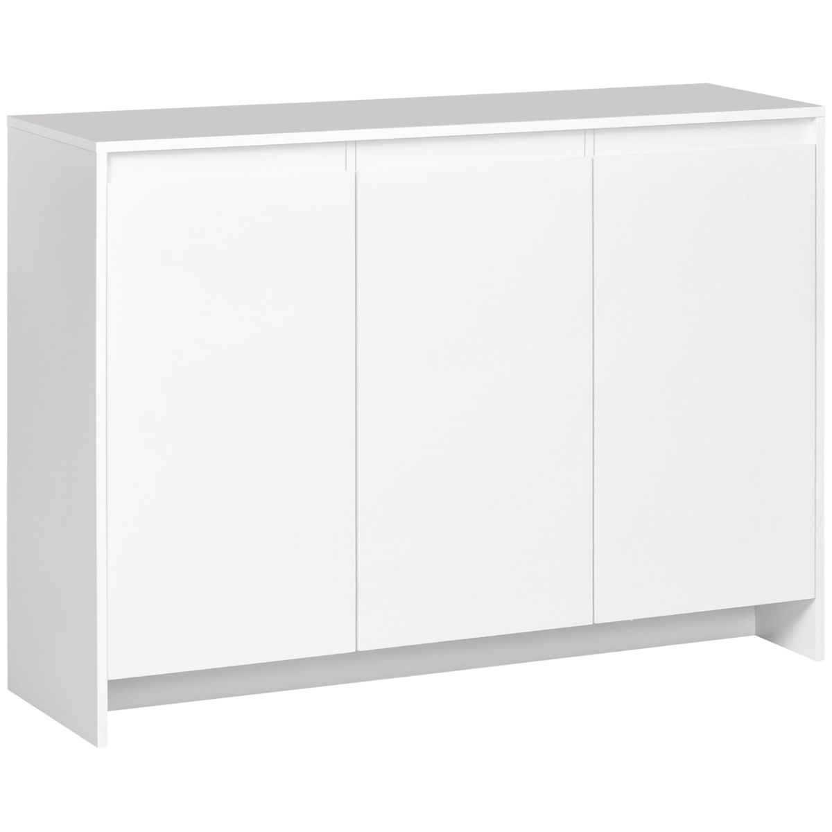 Aparador Zafiro Homcom 3 puertas blanco 85x120x35 cm fondo blanco