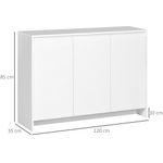 Aparador Zafiro Homcom 3 puertas blanco 85x120x35 cm medidas