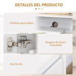 Aparador Zafiro Homcom 3 puertas blanco 85x120x35 cm