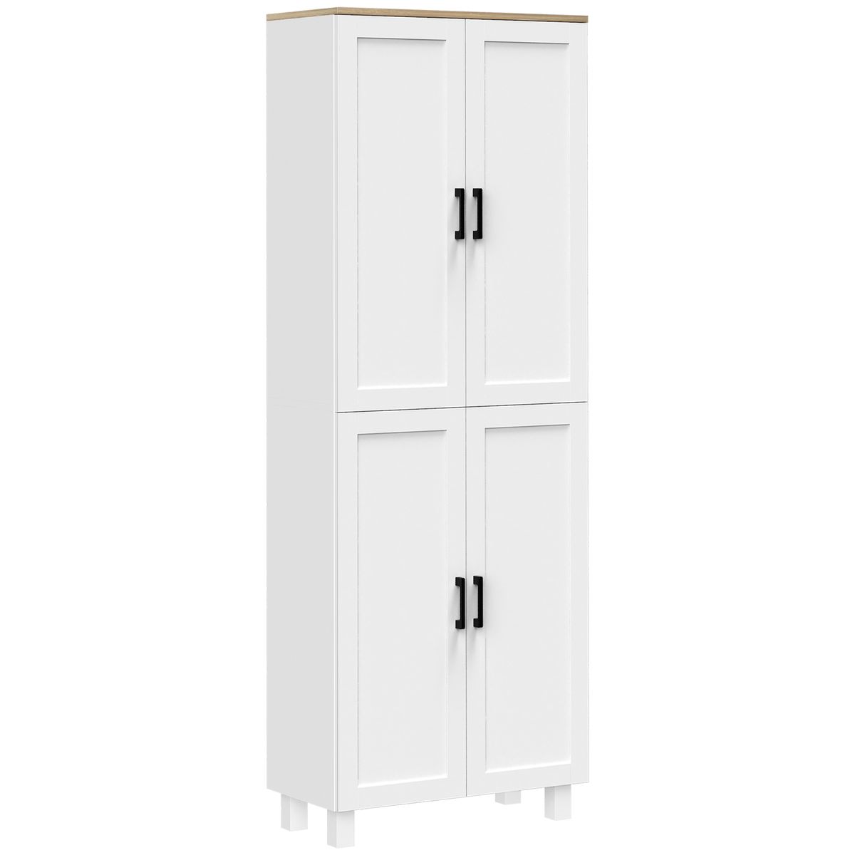 Aparador Selenita Homcom 2 armarios blanco 170,5x60x30 cm fondo blanco