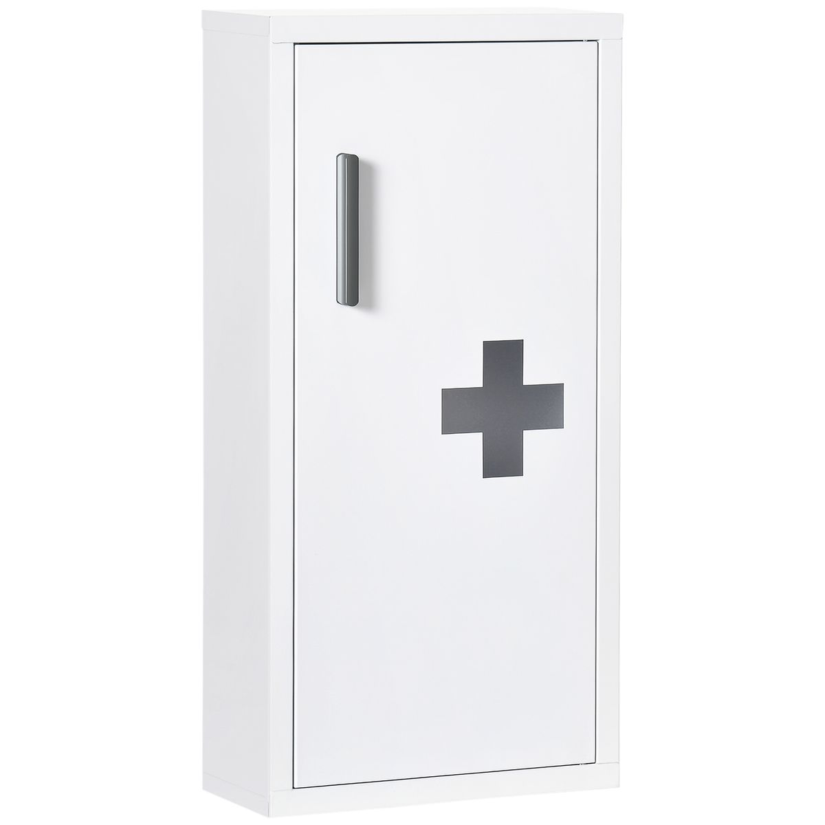 Botiquín Kleankin 3 compartimentos con puerta magnética blanco 60x30x12 cm  fondo blanco