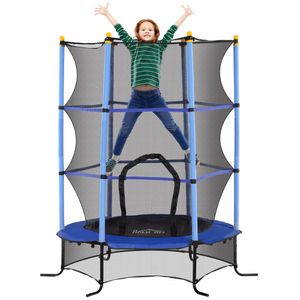 Cama elástica Sky Homcom puerta con cremallera + bordes acolchados Ø163x190 cm