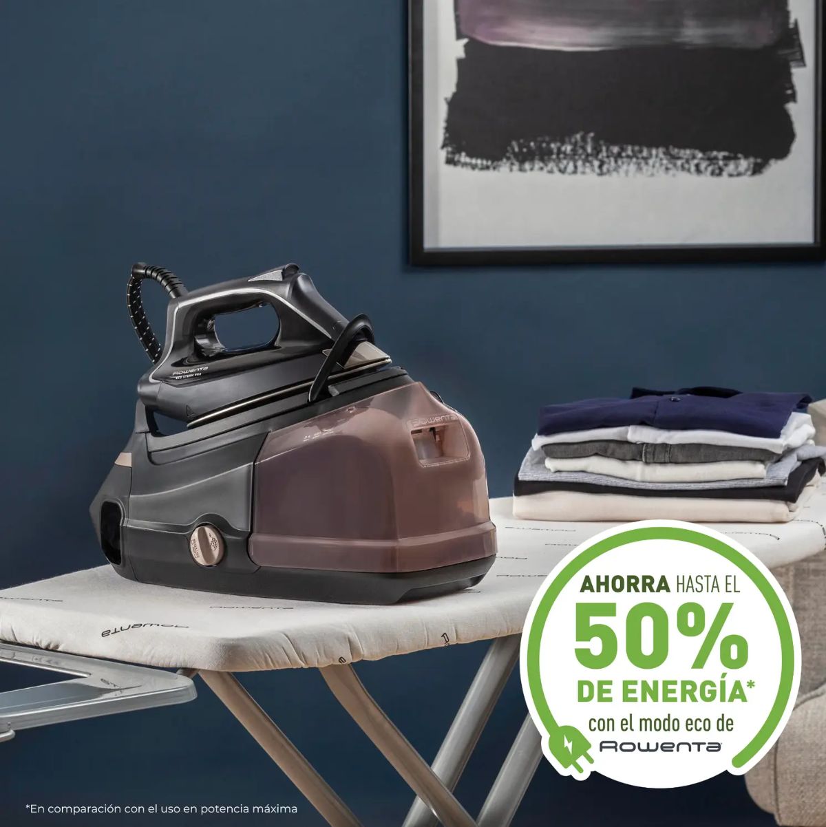 Centro de planchado Rowenta Eco Steam Pro DG9611F0 1,1L 480 g/min granate centro de plancha