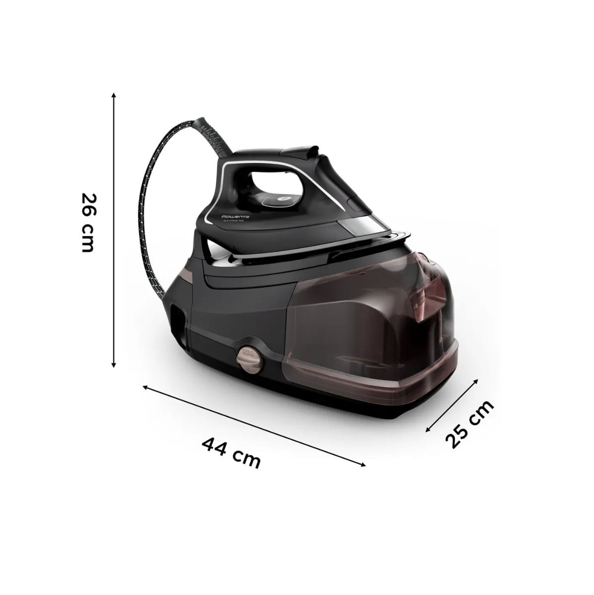 Centro de planchado Rowenta Eco Steam Pro DG9611F0 1,1L 480 g/min granate medidas