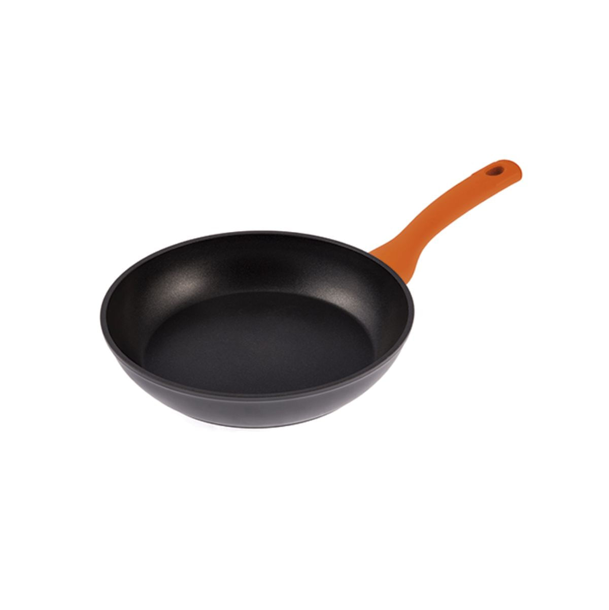 Set de 2 sartenes Wind antiadherente aluminio forjado naranja Ø20/Ø24 cm fondo blanco